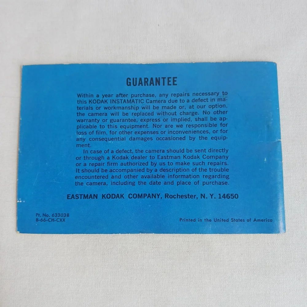 Vintage Kodak Instamatic 304 Camera User Manual Booklet